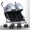 Olympia Side x Side Double Stroller Grey (2172) 1-Olympia Side x Side Double Stroller