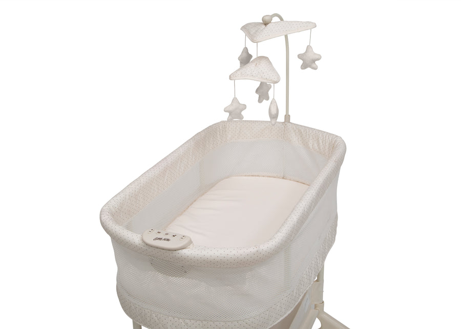 Sunset Dots (2211) 4-SleepCool Rocking Bassinet with Airflow Mesh