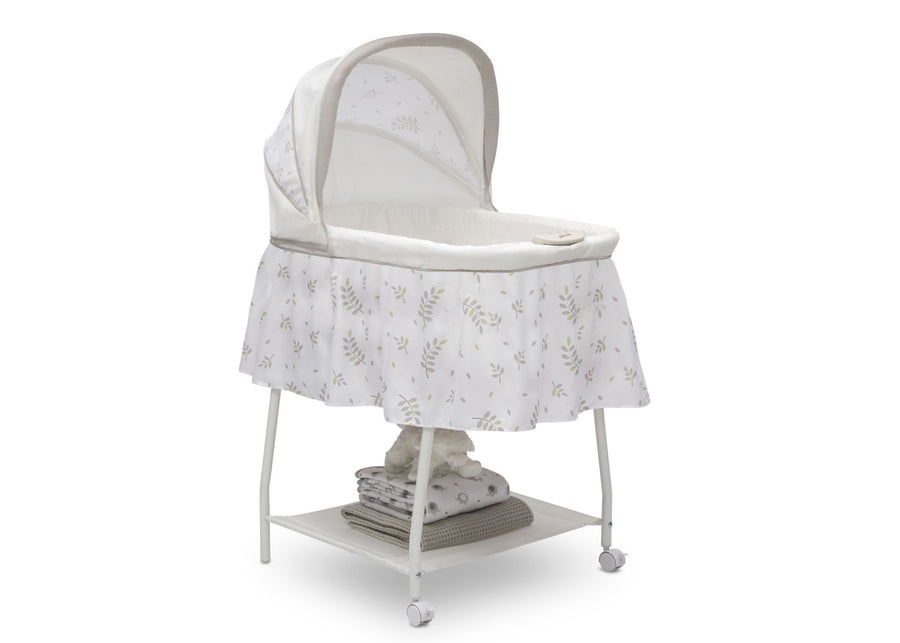 Little Folks Willow (2162) Silent Auto Gliding Bassinet by Delta Children, Right Silo View 2-Silent Auto Gliding Bassinet