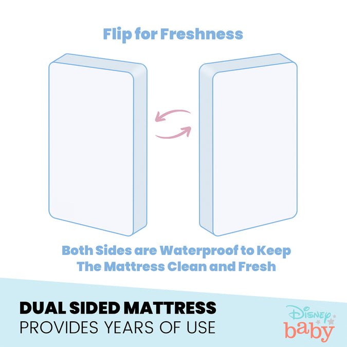 No Color (NO) 3-Disney Winnie the Pooh Dual Sided Crib and Toddler Mattress