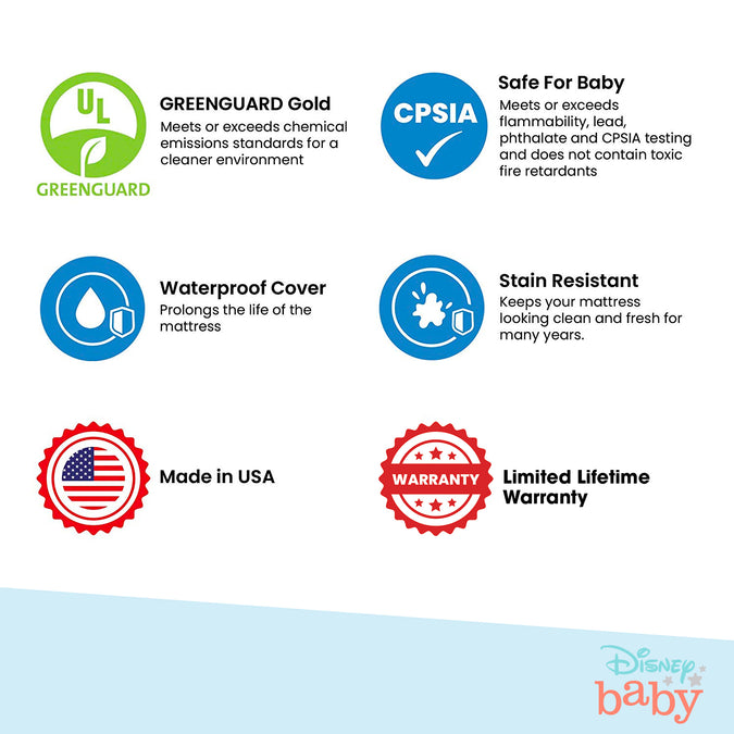 No Color (NO) 4-Disney Winnie the Pooh Dual Sided Crib and Toddler Mattress