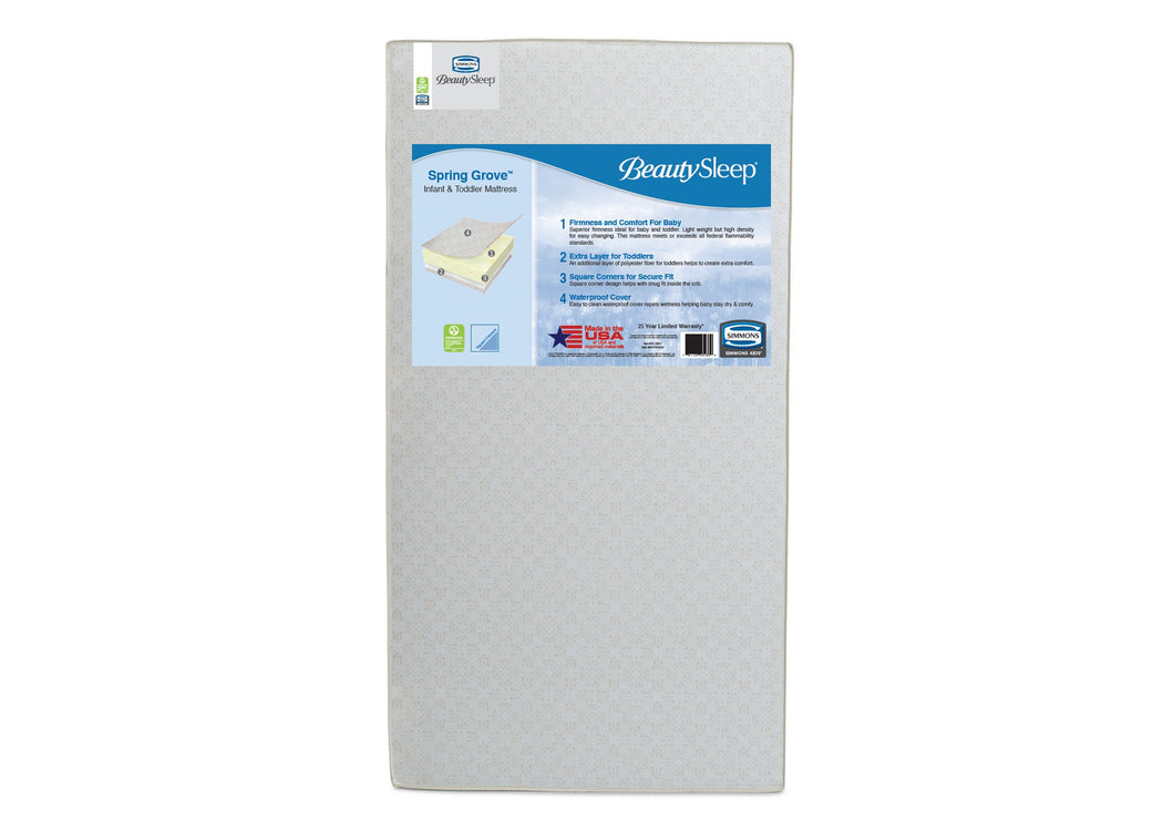 BeautySleep Spring Grove Crib and Toddler Mattress by Beautyrest, Front View