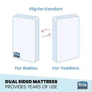 Beautyrest Silver Slumber Nights Crib and Toddler Mattress, Dual Sided View 2