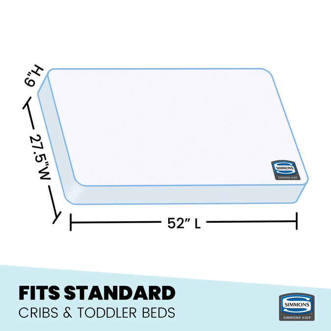 Beautyrest Silver Slumber Nights Crib and Toddler Mattress, Dimensions View 4-Beautyrest Silver Slumber Nights Crib and Toddler Mattress