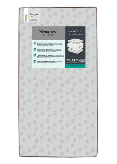 No Color (NO) 5-Beautyrest Silver Slumbertime Crib and Toddler Mattress