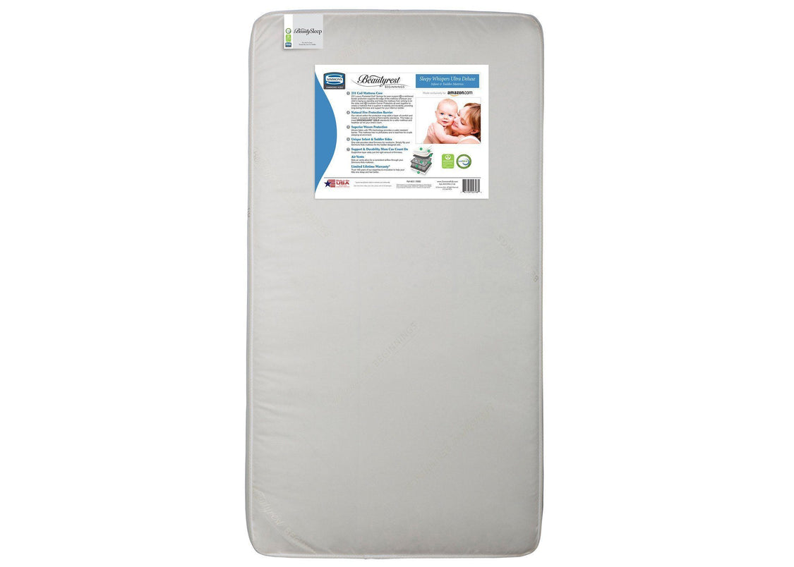 Simmons Kids BeautyrestÂ® Beginnings Sleepy Whispers Ultra Deluxe 231 Pocketed Coil Front View a3a No Color (NO)