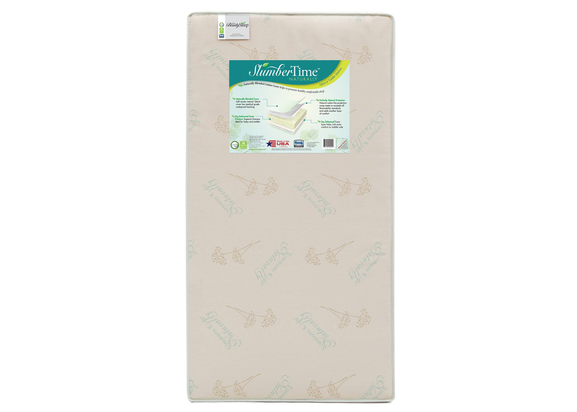 Simmons Kids Naturally 2 'n' 1 Convertible Mattress Left View a1a No Color (NO)
