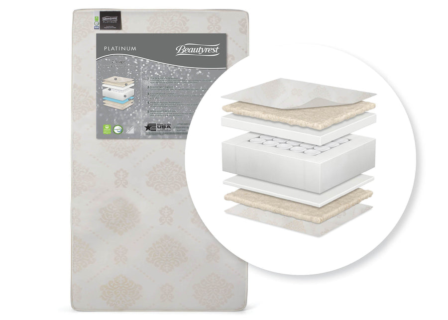 Serta Beautyrest PLATINUM 2 Stage Crib and Toddler Mattress (M59345-5040), a1a No Color (NO) 1-Beautyrest® PLATINUM® 2 Stage Crib and Toddler Mattress