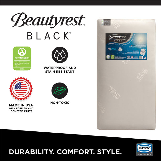 No Color (NO) 3-Beautyrest Black AIRCOOL Two-Stage Crib and Toddler Mattress