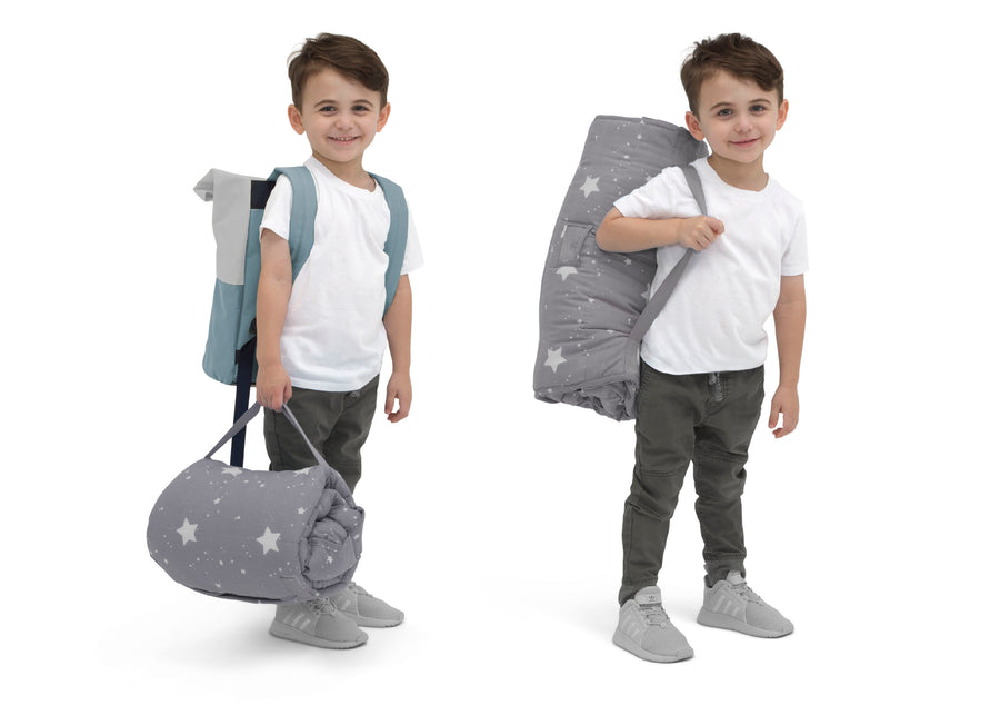 Dusty Skies (3400) 18-Nap Mat with Included Pillow and Blanket for Toddlers and Kids