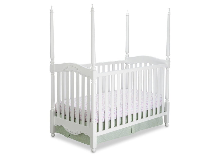 Delta Children White (100) Sophia 3-in-1 Crib Right View 4-Sophia 3-in-1 Crib