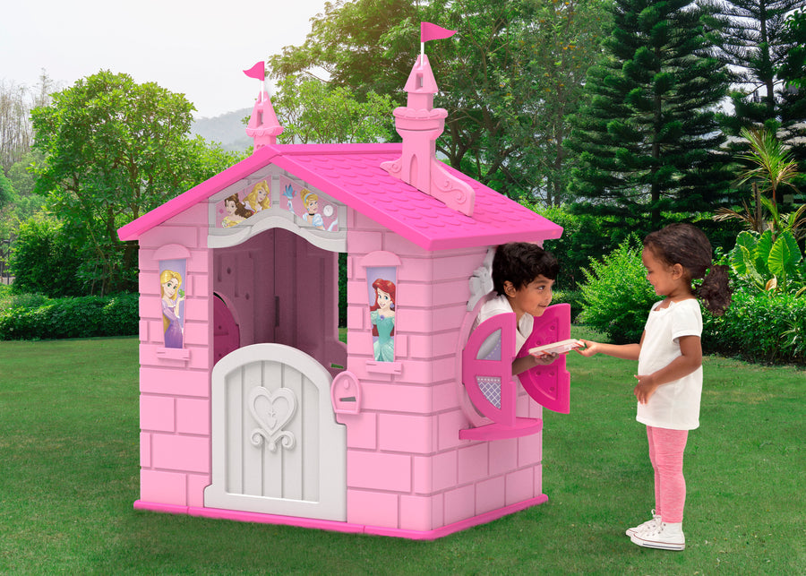 Disney Princess (1034) 1-Disney Princess Plastic Indoor/Outdoor Playhouse with Easy Assembly by Delta Children