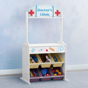 Assorted (999) 6-Reversible 4-in-1 Pretend Play Center with Chalkboard & Storage