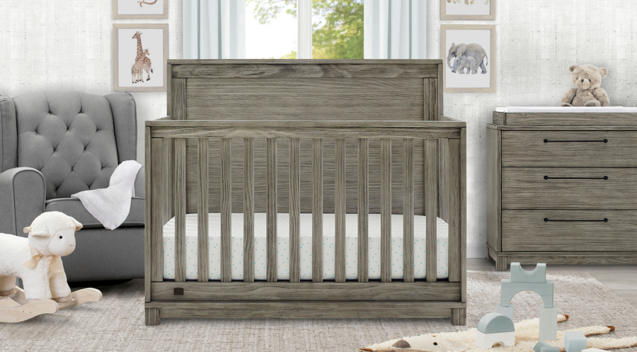 Rustic White (119) 17-Willow 6-in-1 Convertible Crib