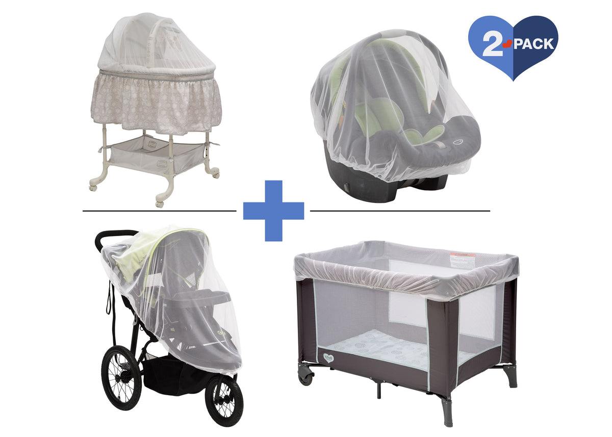 Delta Children White (100) 2-Pack of Universal Mosquito Nets 2 Pack View a2a
