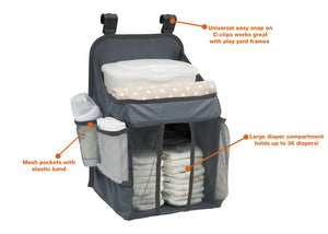 Delta Children Satellite (094) Universal Hanging Organizer for Play Yards, Pack ‘n Plays & Playpens Measured Right View a3a 2