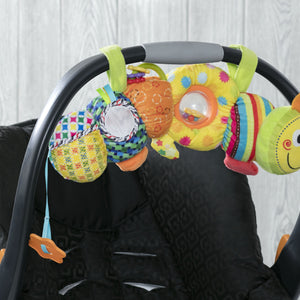 Delta Children Stroller/Car Seat Activity and Teething Toy for Babies, 1-Piece Set, Caterpillar (999), Lifestyle View 0
