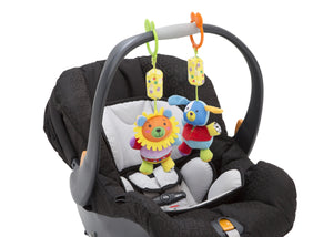 Delta Children Stroller/Car Seat Activity and Teething Toys for Babies, 3-Piece Set, Elephant & Friends (999), Car Seat Lion and Dog View 3
