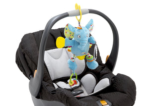 Delta Children Stroller/Car Seat Activity and Teething Toys for Babies, 3-Piece Set, Elephant & Friends (999), Car Sear Elephant View 2