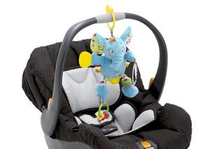 Delta Children Stroller/Car Seat Activity and Teething Toys for Babies, 3-Piece Set, Elephant & Friends (999), Car Sear Elephant View 8