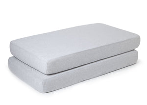 Delta Children Heather Grey (053) Fitted Crib Sheet Set – 2 Pack Mattress 5
