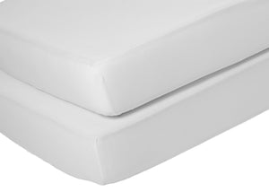 Delta Children White (100) Fitted Crib Sheet Set – 2 Pack Mattress Top Detail View 13