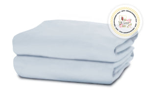 Delta Children Baby Blue (470) Fitted Crib Sheet Set – 2 Pack Folded View 1