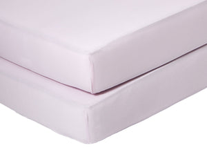 Delta Children Pink (654) Fitted Crib Sheet Set – 2 Pack Mattress Top Detail View 18