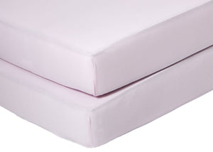 Delta Children Pink (654) Fitted Crib Sheet Set – 2 Pack Mattress Top Detail View 39