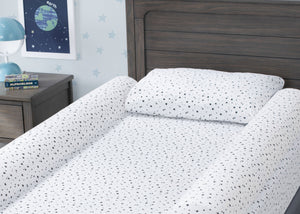 Delta Children Foam Bed Rails/Bumpers with Water-Resistant Covers and Non-Slip Bottoms for Toddlers & Kids – 2 Pack, Lifestyle View White (100) 5