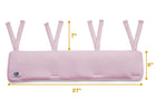Pink (654) 4-Waterproof Fleece Crib Rail Covers/Protectors for Short Side Rails, 2 Pack