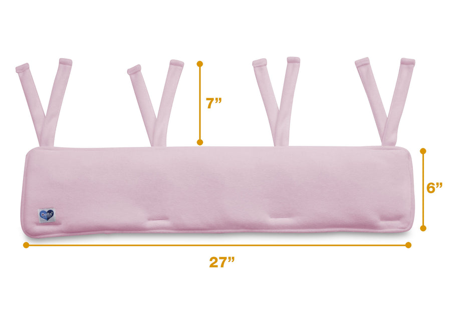 Pink (654) 4-Waterproof Fleece Crib Rail Covers/Protectors for Short Side Rails, 2 Pack