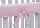 Pink (654) 3-Waterproof Fleece Crib Rail Covers/Protectors for Short Side Rails, 2 Pack
