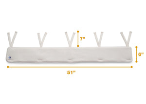 Delta Children Ivory (124) Waterproof Fleece Crib Rail Cover/Protector for Long Front or Back Rail, 1 Pack, Measured View 12