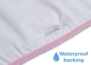 Delta Children Pink (654) Waterproof Fleece Crib Rail Cover/Protector for Long Front or Back Rail, 1 Pack, Waterproof Backing View 21