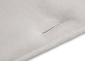 Delta Children Ivory (124) Waterproof Fleece Crib Rail Cover/Protector for Long Front or Back Rail, 1 Pack, Front Slit Close Up View 13