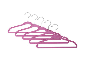 Delta Children Barely Pink (689) 5 Pack Velvet Hangers, Multiple View c2c 1