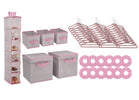 Delta Children Infinity Pink (693) 48 Piece Nursery Storage Set, Silo e2e 11-48 Piece Nursery Storage Set