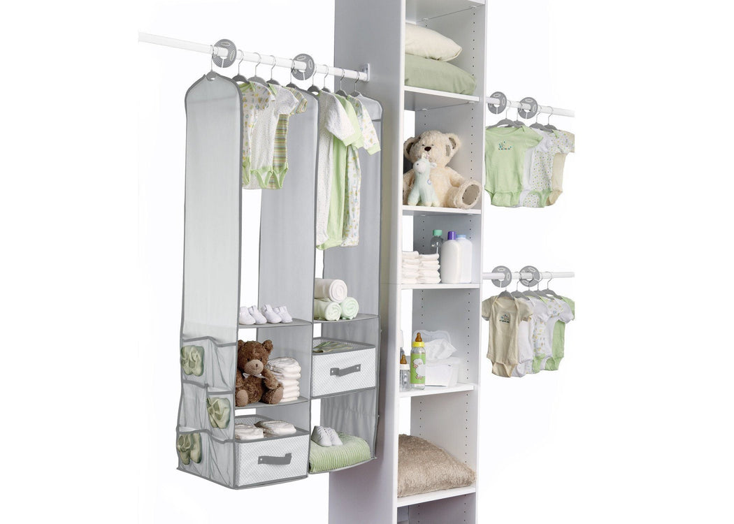 Delta Children Dove Grey (058) 48-Piece Nursery Storage Set (SS2056), Room, a1a