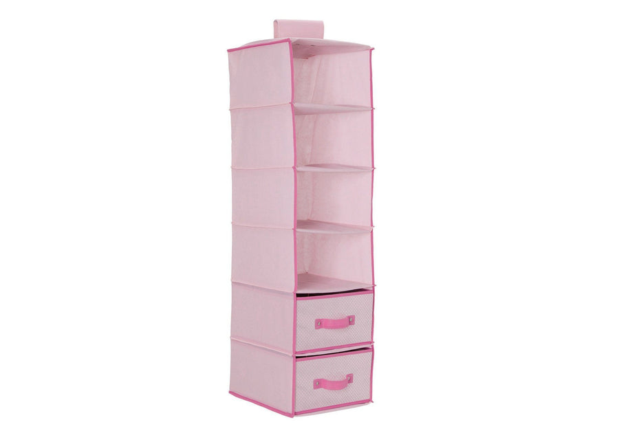 Barely Pink (689) 5-6 Shelf Storage with 2 Drawers