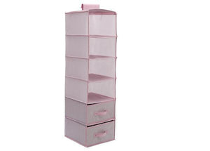 Delta Children Infinity Pink (693) 6 Shelf Storage with 2 Drawers, Drawer Option f1f 20