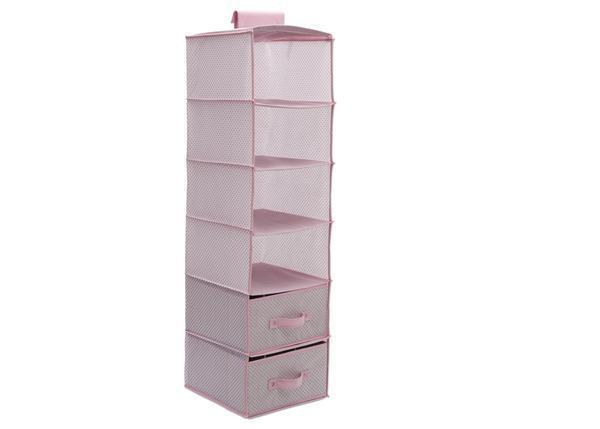 Infinity Pink (693) 6-6 Shelf Storage with 2 Drawers
