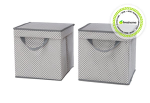 Delta Children Cool Grey (063) 2-Pack Lidded Storage Bins (SS2165) 1