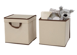Delta Children Beige (250) 2-Pack Lidded Storage Bins (SS2165), Silo with props, c3c 16