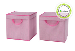 Delta Children Barely Pink (689) 2-Pack Lidded Storage Bins (SS2165) 4