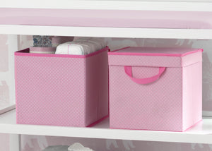 Delta Children Barely Pink (689) 2-Pack Lidded Storage Bins (SS2165), Details, d1d 50