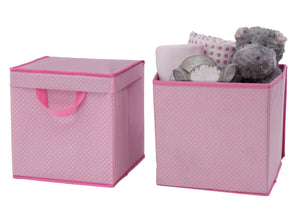 Delta Children Barely Pink (689) 2-Pack Lidded Storage Bins (SS2165), Silo with Props, d3d 24