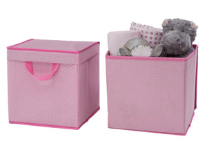 Delta Children Barely Pink (689) 2-Pack Lidded Storage Bins (SS2165), Silo with Props, d3d 53