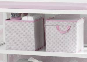 Delta Children Pink Polka Dots (693) 2-Pack Lidded Storage Bins (SS2165), Details, f1f 55