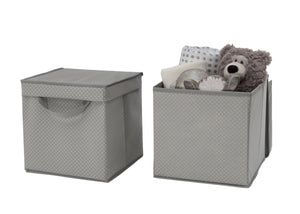 Delta Children Dove Grey (058) Lidded Storage Bins, 2 Bins View 7